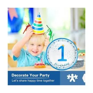 Platos para fiesta de cumpleaños de 1st Happy Birthday 9_7