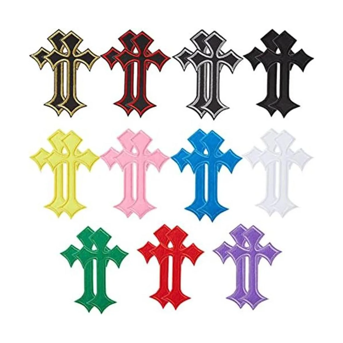 Nicime 22 parches cruzados parches de hierro para_1