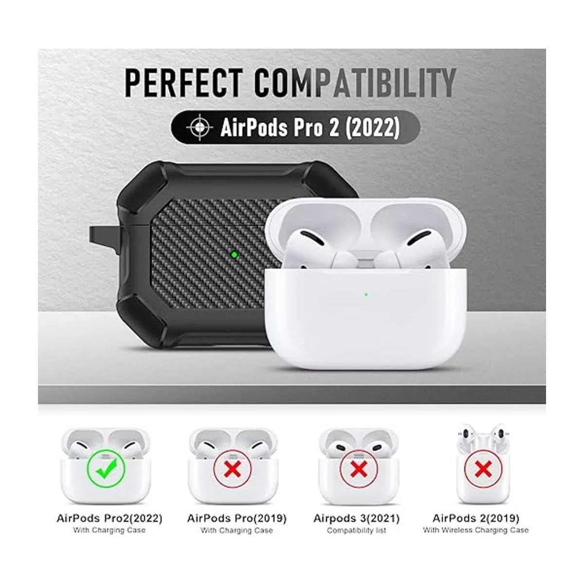 Maxjoy Funda para AirPods Pro de 2 generación 2022 clip_2