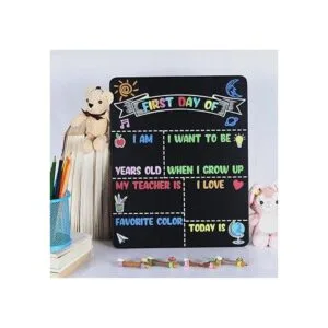 Letrero de pizarra reutilizable para el primer y último_3