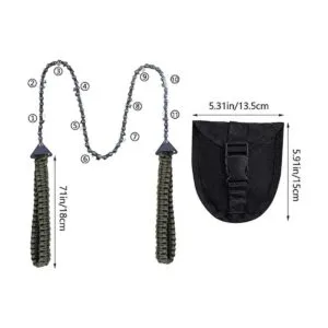 Motosierra de bolsillo con mango de paracaídas sierra de_4