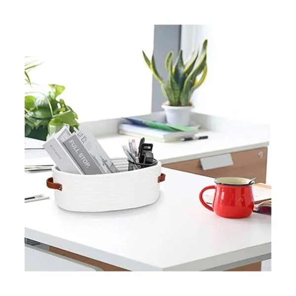 HLWDFLZ Cesta organizadora de encimera de baño cesta de_3