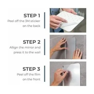 Mavoro Espejo de ducha antivaho espejo de afeitado de_4