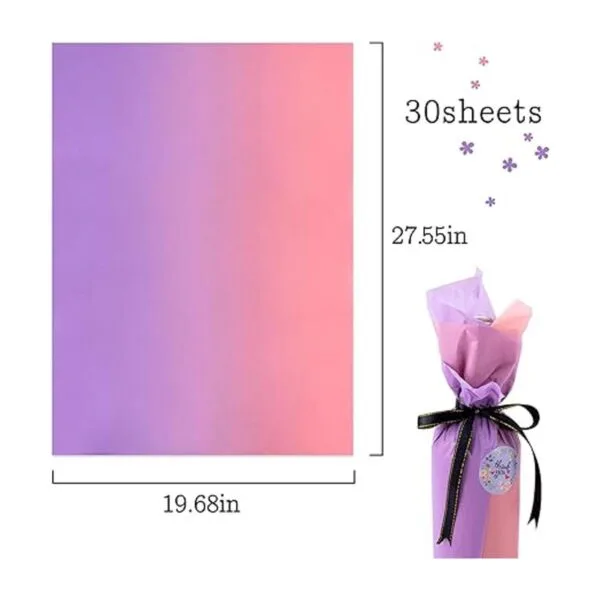 30 hojas de papel de seda rosa pastel a granel 20 x 28_3