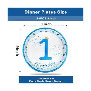 Platos para fiesta de cumpleaños de 1st Happy Birthday 9_3