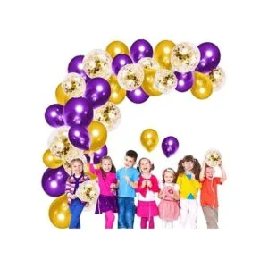Kit de arco de guirnalda de globos dorados morados 121_4