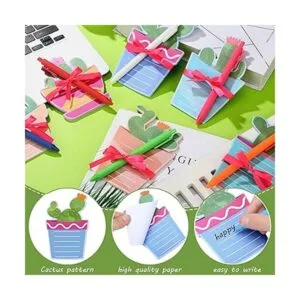 Paquete de 10 blocs de notas de cactus con bolígrafo_4