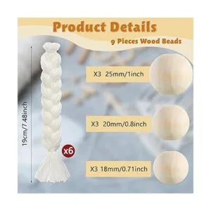 6 pares de trenzas de gnomo para manualidades con 9 piezas_2