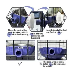 Fhiny Cuencos extraíbles para perros de acero inoxidable_5