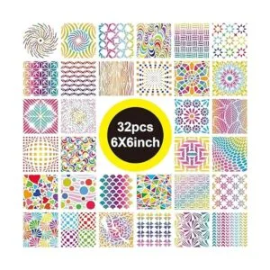 Paquete de 32 plantillas geométricas de 6 x 6 pulgadas_2