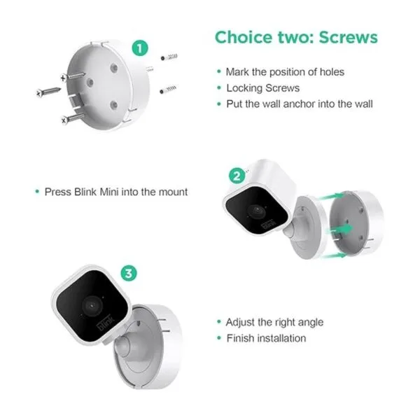 OLAIKE Soporte adhesivo de pared para mini cámara Blink_4
