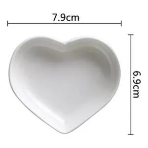 SOCOSY Plato de cerámica multiusos en forma de corazón_3