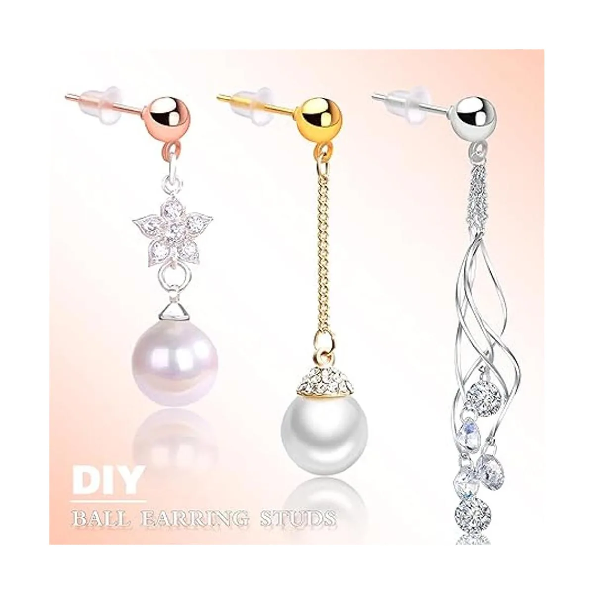 300 aretes de bola de 3 colores hipoalergénicos de_4