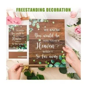 Letrero de boda rústico con memoria amorosa con texto en_4