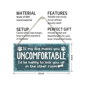 If My Dog Makes You Uncomfortable Letrero de placa de_3