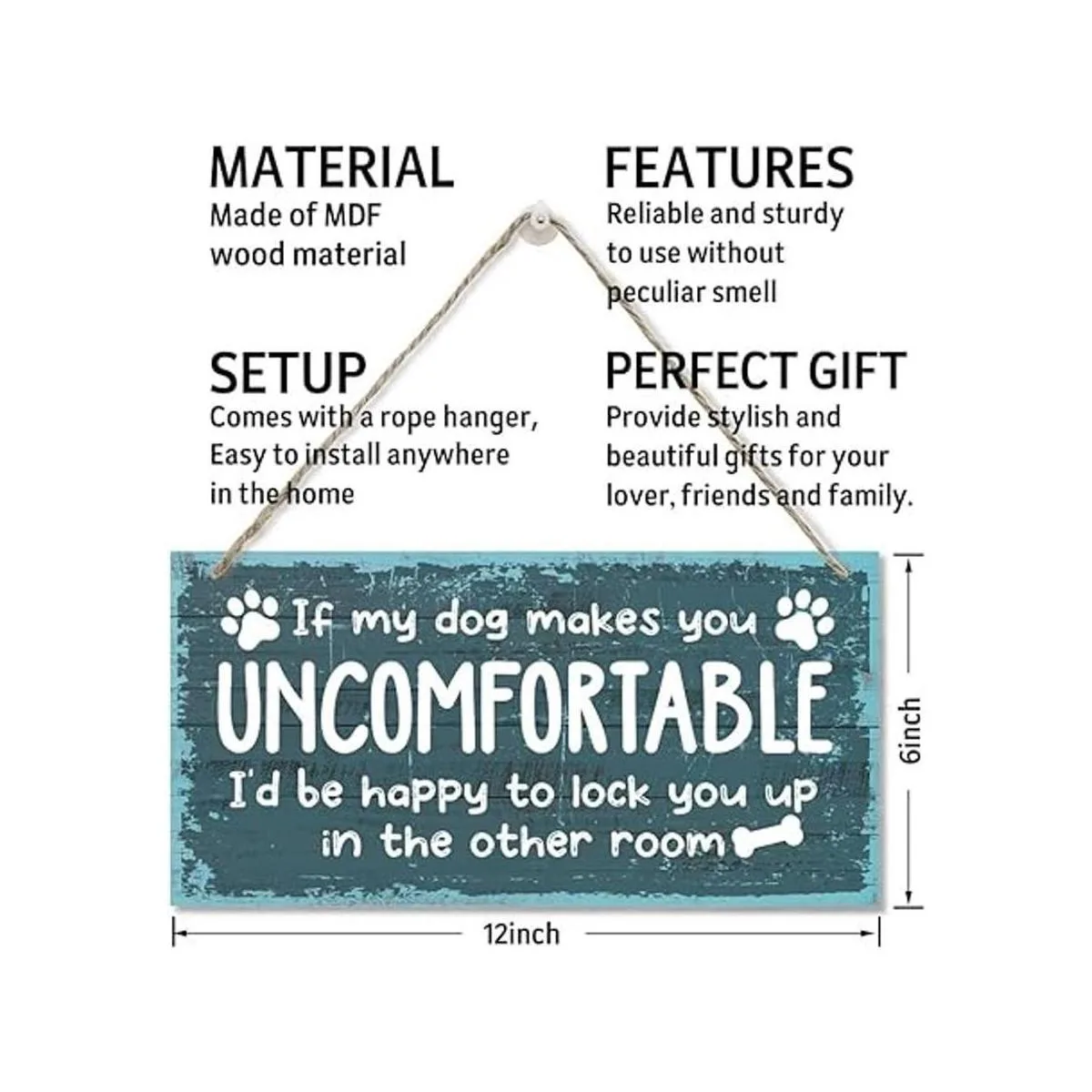 If My Dog Makes You Uncomfortable Letrero de placa de_3