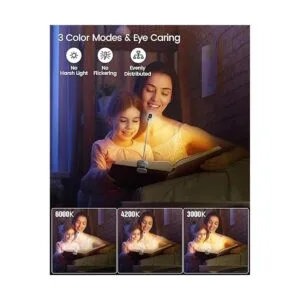 Glocusent Mini luz de lectura recargable con clip para_2