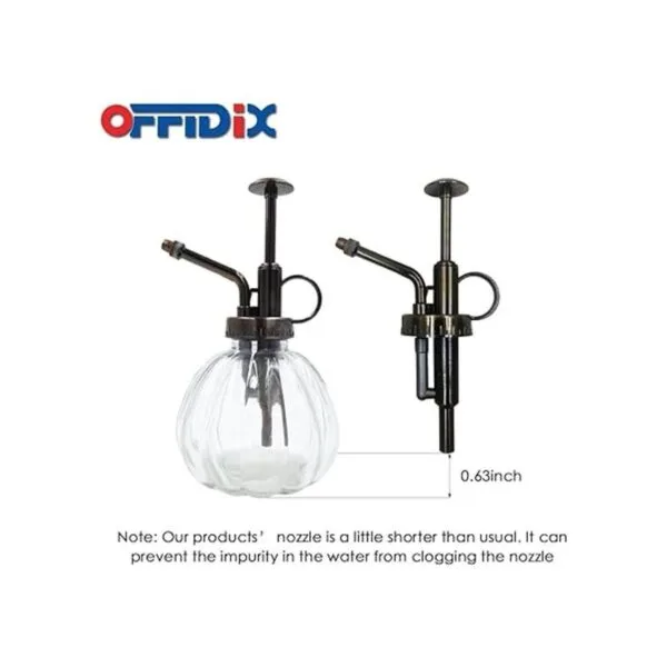 OFFIDIX Botella de riego de cristal transparente 6.3_6