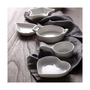 SOCOSY Plato de cerámica multiusos en forma de corazón_4