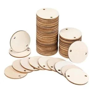 Bememo Etiquetas circulares de madera para tablero de_1