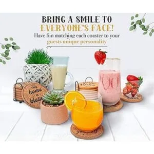 Coasterlux Posavasos de corcho para bebidas absorbentes_3