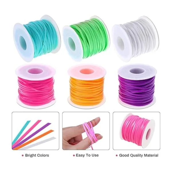 Cridoz Juego de 6 cuerdas de plástico para pulseras_4