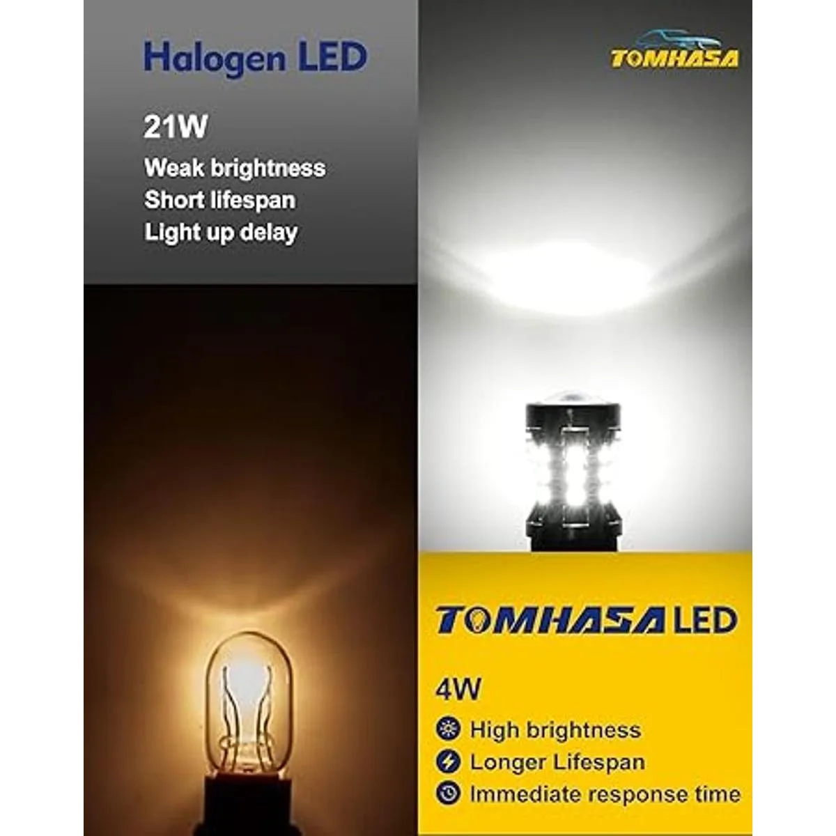 Tomhasa Bombillas LED 3157 para luz de marcha atrás 6000_2