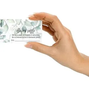 Greenery Pañal Pañal Raffle Ticket 50 Tarjetas Juegos de_5