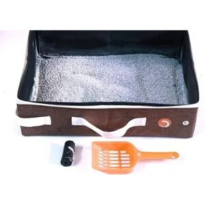 Cesta preferible portátil para gatos Forro impermeable_2