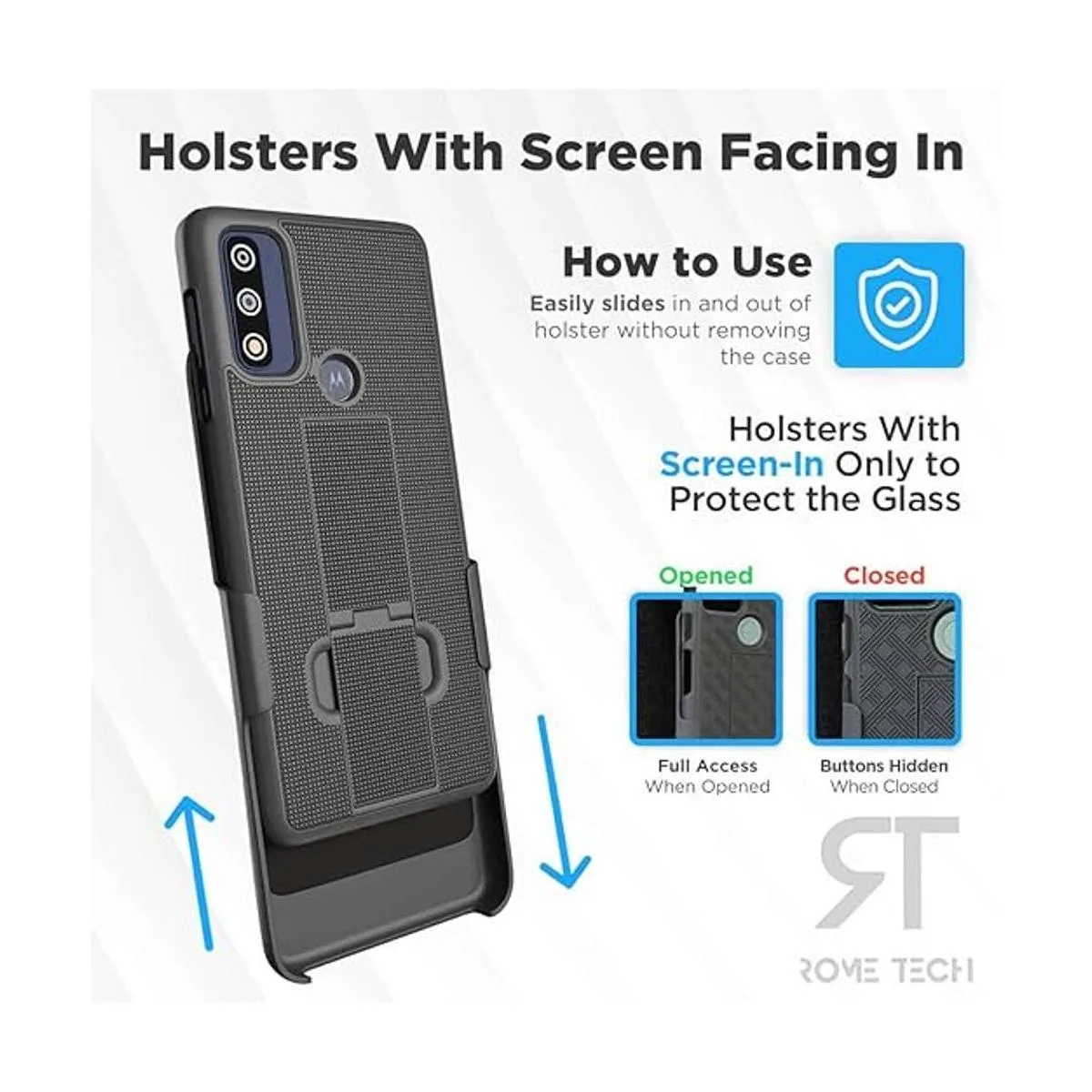 Rome Tech Funda de teléfono para Motorola Moto G Pure con_4