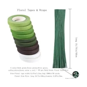 Arlai Kit de arreglos florales 5 rollos de cinta de papel_3