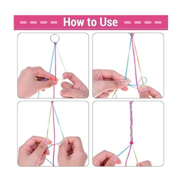 Cridoz Juego de 6 cuerdas de plástico para pulseras_5