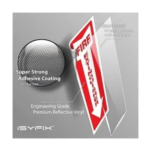 iSYFIX Letrero adhesivo reflectante para extintor de_3