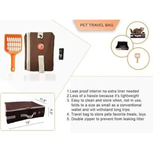 Cesta preferible portátil para gatos Forro impermeable_3