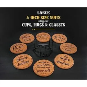 Coasterlux Posavasos de corcho para bebidas absorbentes_4