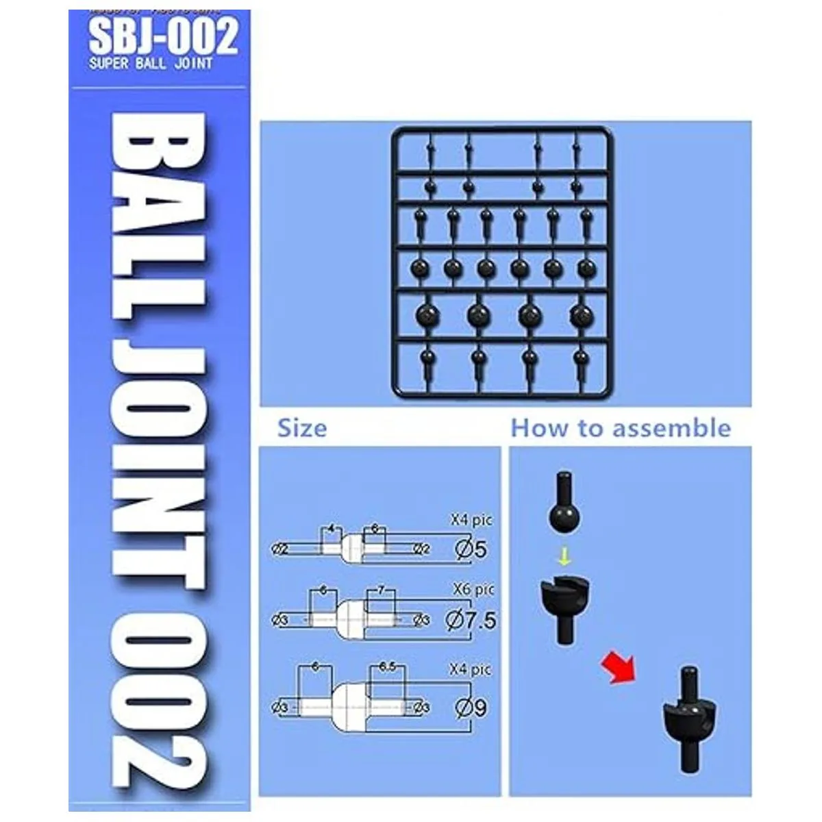 Junta de bola personalizada para modelo MG RG HG Gundam_4