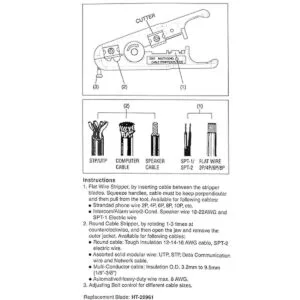 Yankok Herramienta de corte y pelado de cables S501B_3