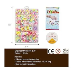 Juego de cuentas de plástico de bricolaje estilo playa_3