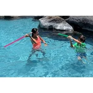 8 juguetes inflables rosados de la espada del sable de_3