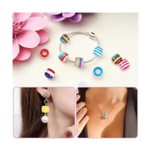 QXUJI 100 cuentas europeas de agujero grande cuentas_4