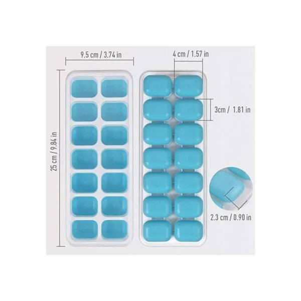 Newk Bandejas de hielo 4 paquetes con tapa extraíble_7