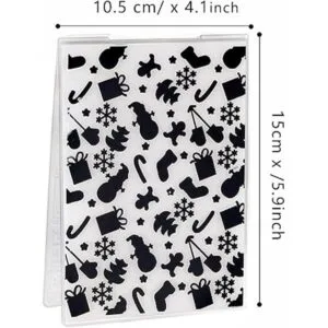 Carpetas de plástico en relieve de Navidad hojas de copo_2
