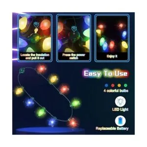 Collar con luces intermitentes para niños bombillas LED_3