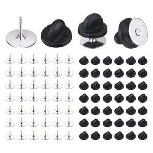 BEADNOVA 100 pares de alfileres de esmalte en blanco con_1