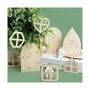 AUEAR Paquete de 48 puertas de jardín de madera en_6