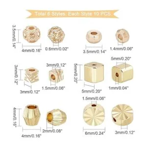 PH PandaHall 6 estilos de cuentas espaciadoras 60 cuentas_4