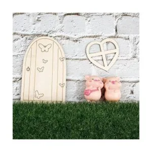 AUEAR Paquete de 48 puertas de jardín de madera en_3