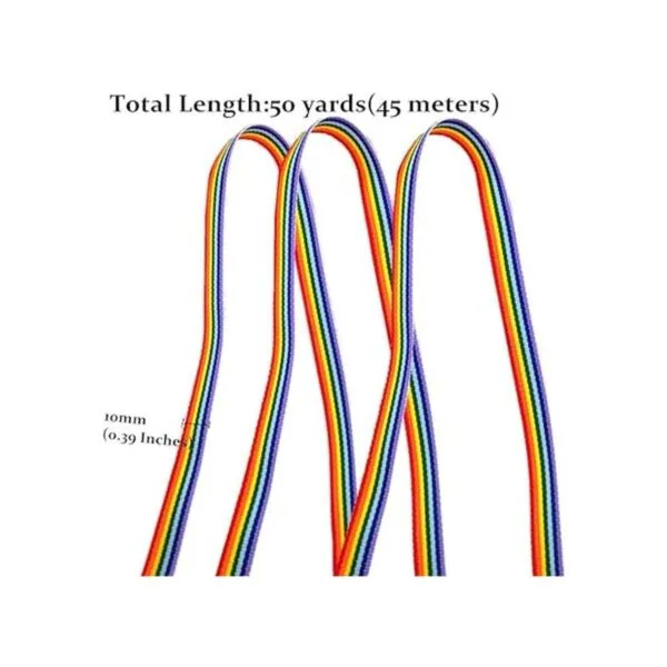 Cintas de grogrén arco iris de 32.8 ft para envolver_2