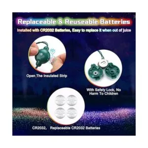 Collar con luces intermitentes para niños bombillas LED_4