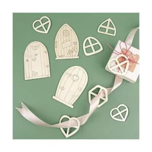 AUEAR Paquete de 48 puertas de jardín de madera en_5